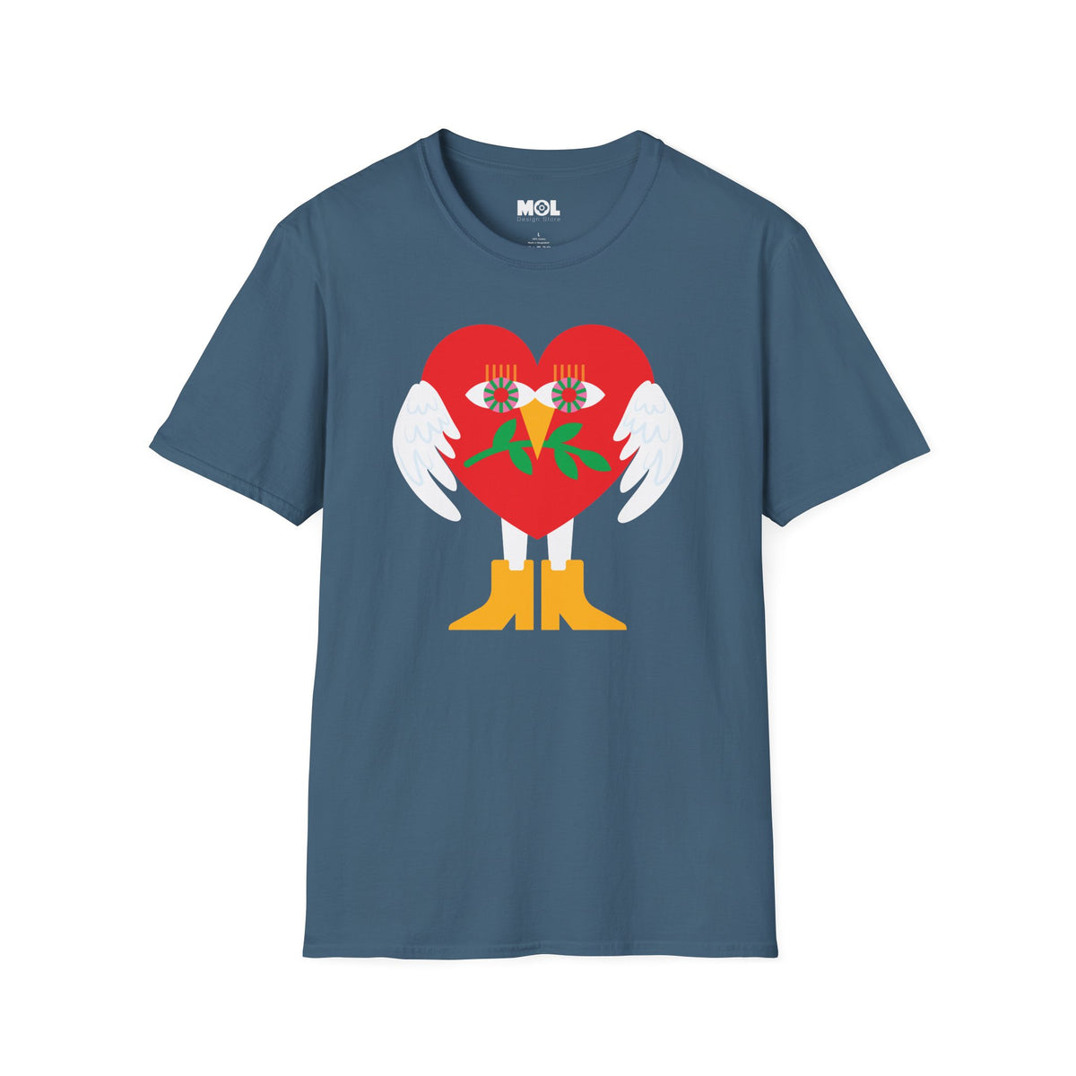 Peace & Love Heartfelt Unisex Softstyle T-Shirt