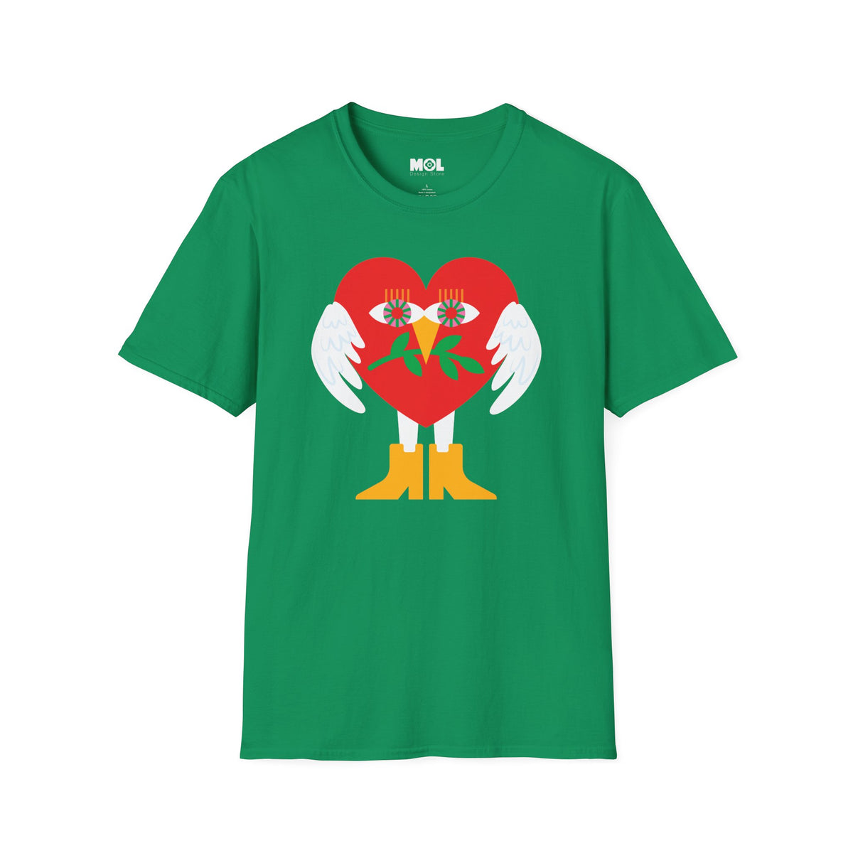 Peace & Love Heartfelt Unisex Softstyle T-Shirt