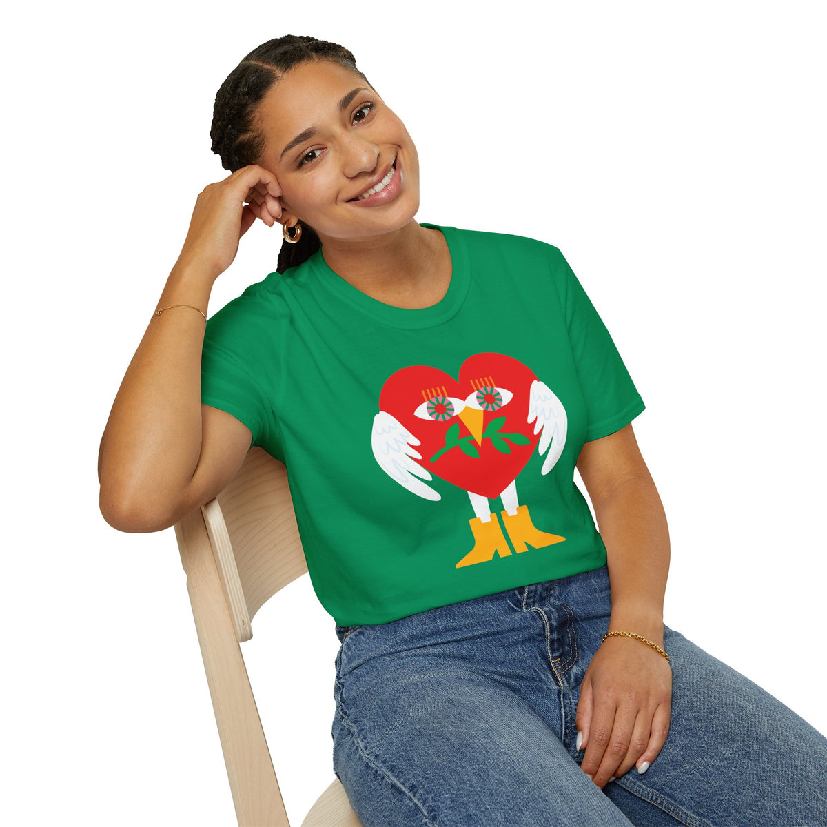 Peace & Love Heartfelt Unisex Softstyle T-Shirt