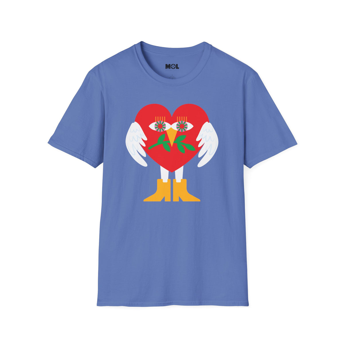 Peace & Love Heartfelt Unisex Softstyle T-Shirt