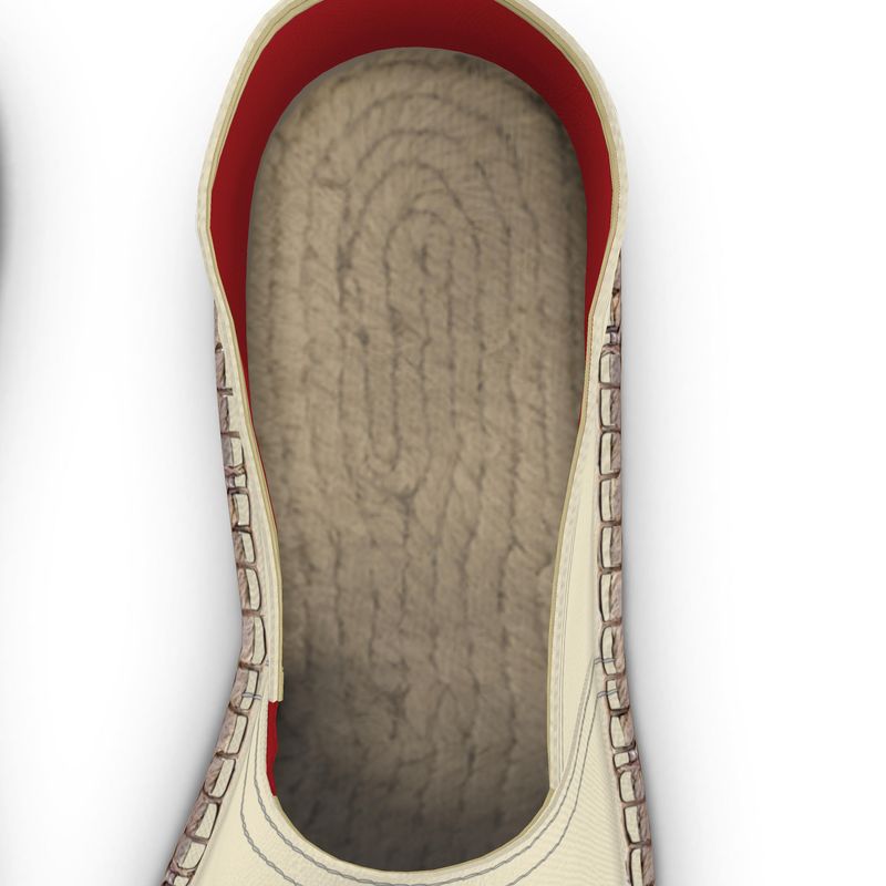 Espadrilles Herz rot und elfenbein