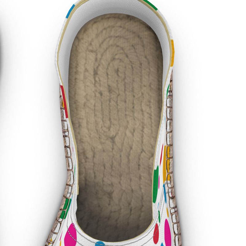Espadrilles Punkte bunt