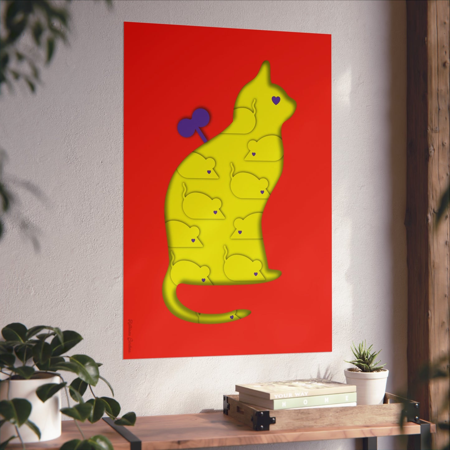 Impresión Giclée Fine Art - Convivencia limón rojo