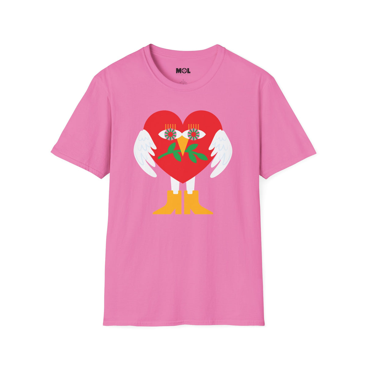 Peace & Love Heartfelt Unisex Softstyle T-Shirt