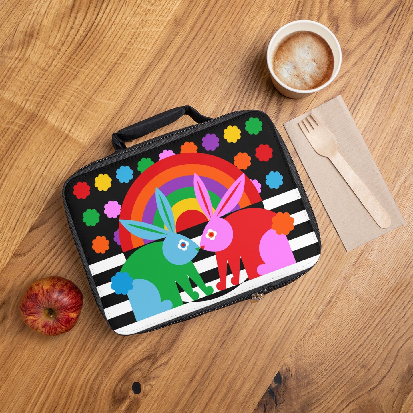 Lunch Bag Rabbits in Love