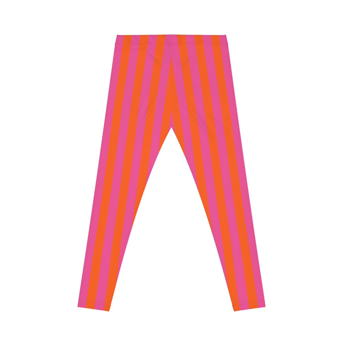 Damen Casual Leggings (AOP) Streifen rosa orange