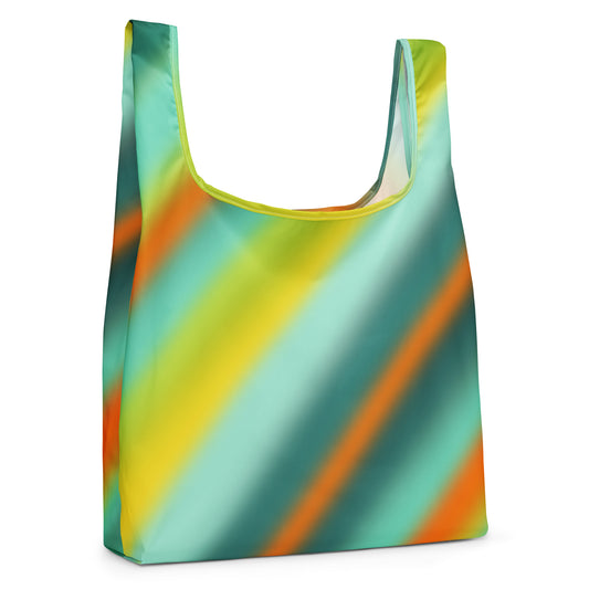Shopping Bag Gradient Diagonal Stripe green