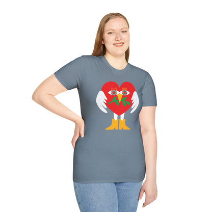 Peace & Love Heartfelt Unisex Softstyle T-Shirt
