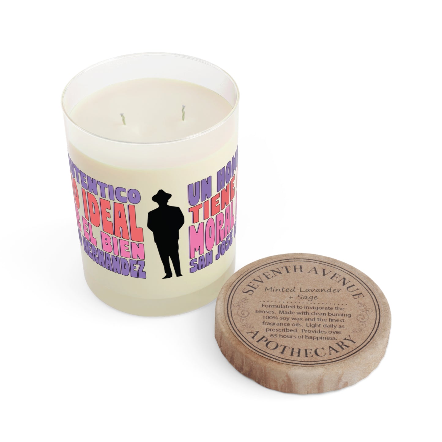 Scented Candle - Full Glass, 11oz - San José Gregorio Hernández Poster - Winner in United Design Messages to Humanity