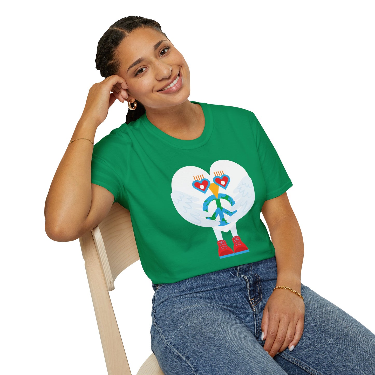 Peace & Love to the World Unisex Softstyle T-Shirt