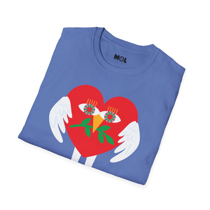 Peace & Love Heartfelt Unisex Softstyle T-Shirt
