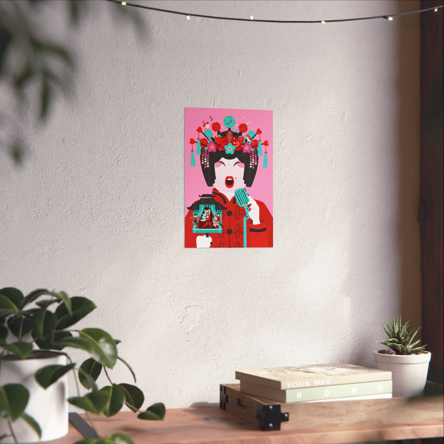 Giclée Fine Art Print - Arte de la Ópera de Beijing - El Cantante 