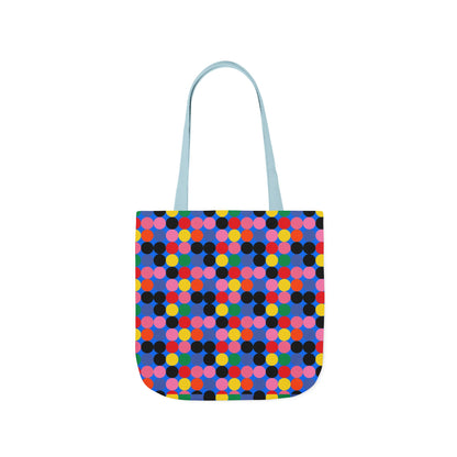 Colorful Dotted Canvas Tote Bag