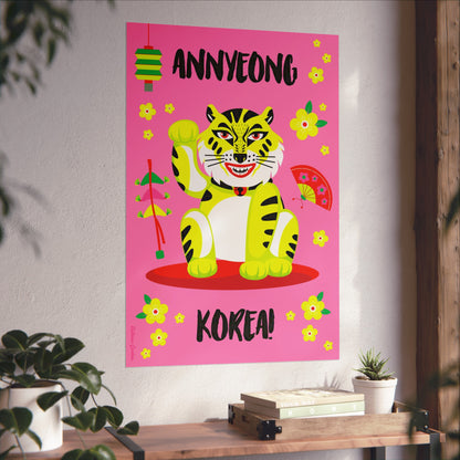 Giclée Fine Art Print  - Anyeong Korea - Lucky Tiger