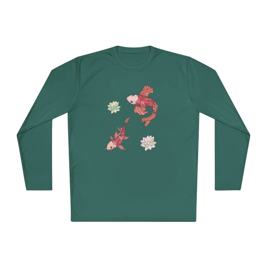 Unisex Lightweight Long Sleeve Tee Vplants - Koi
