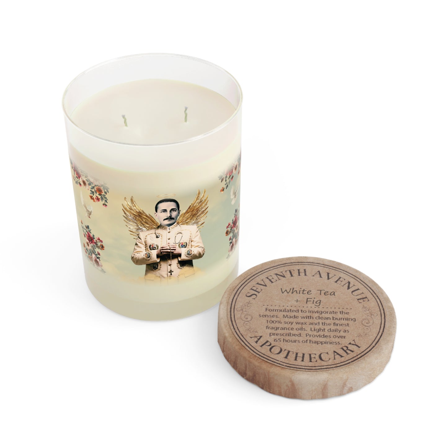 Scented Candle - Full Glass, 11oz - San José Gregorio Hernández Vintage