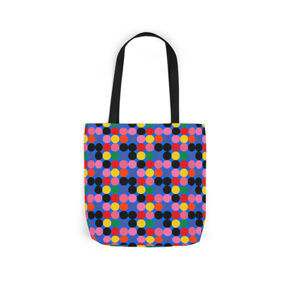 Colorful Dotted Canvas Tote Bag