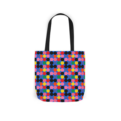 Colorful Dotted Canvas Tote Bag