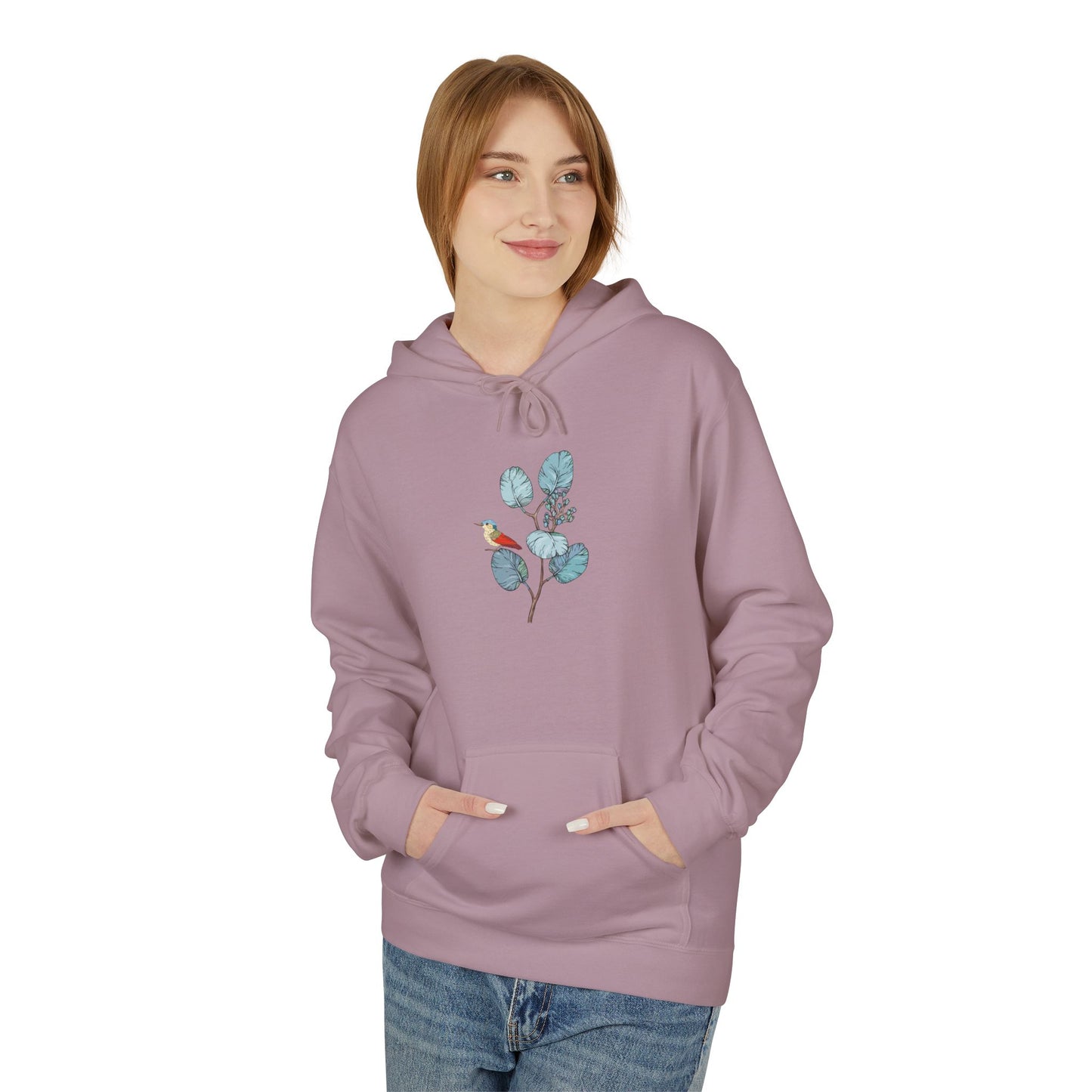 Unisex Midweight Softstyle Fleece Hoodie Vplants - Vogel