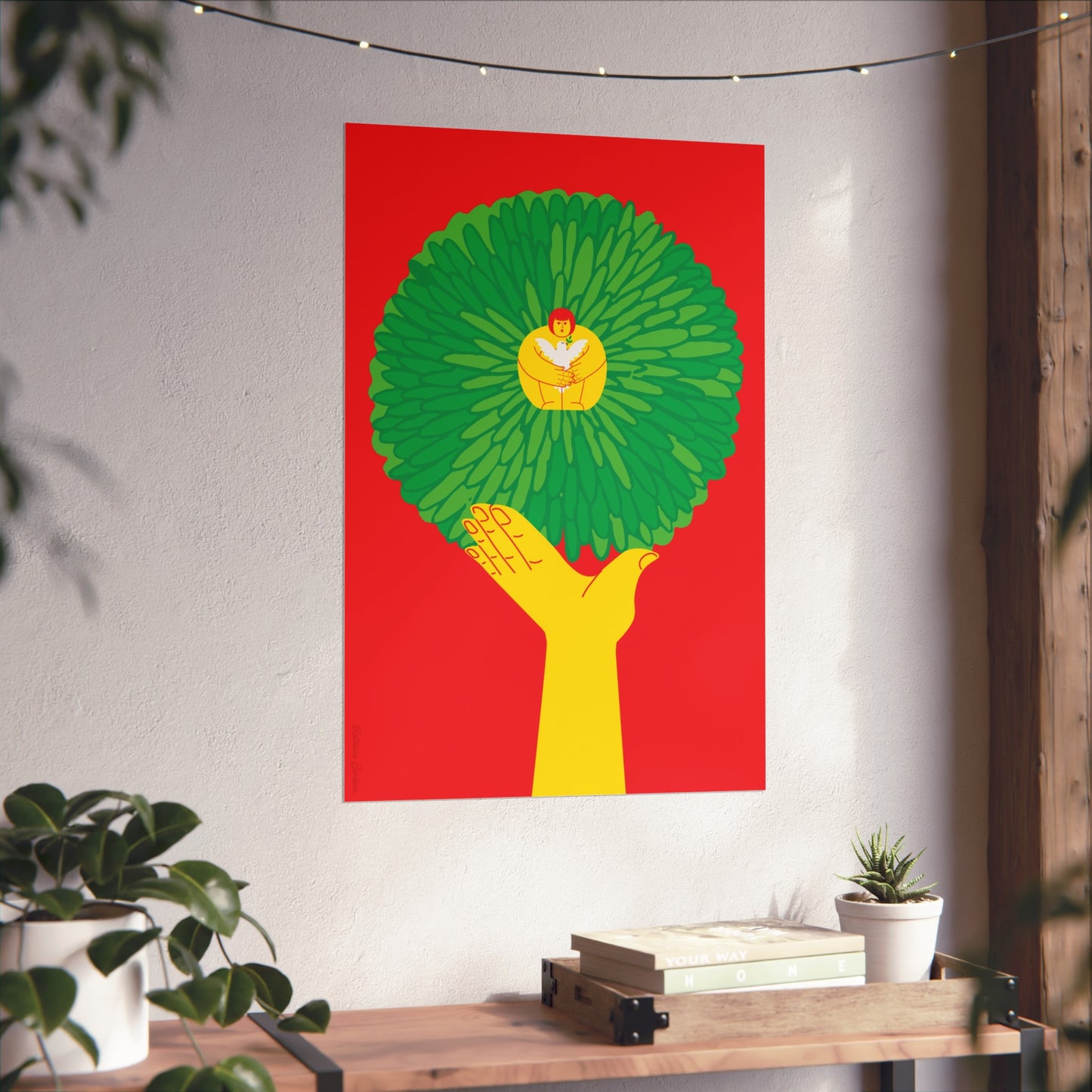 Giclée Fine Art Print  - Tree & Me - Plant a Tree for Childrens War