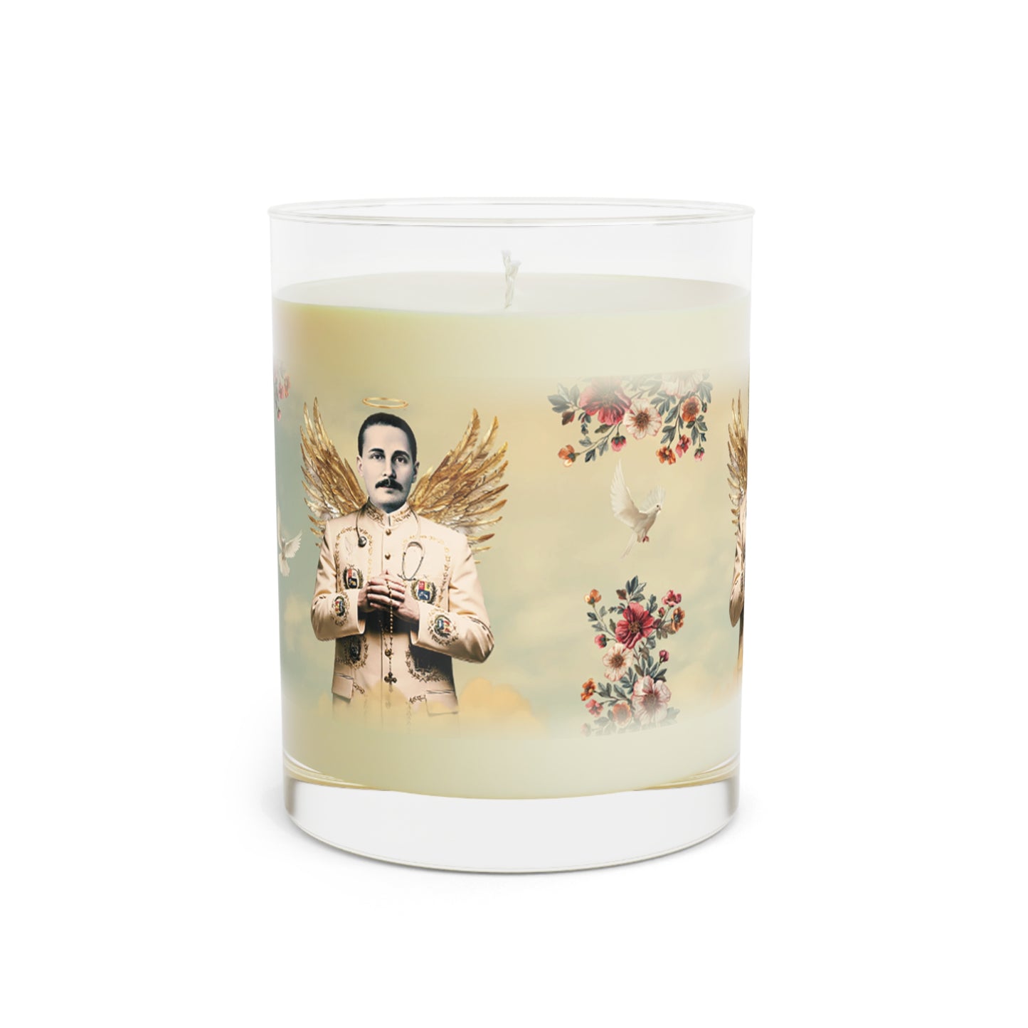 Scented Candle - Full Glass, 11oz - San José Gregorio Hernández Vintage