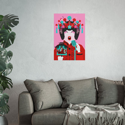 Giclée Fine Art Print - Arte de la Ópera de Beijing - El Cantante 