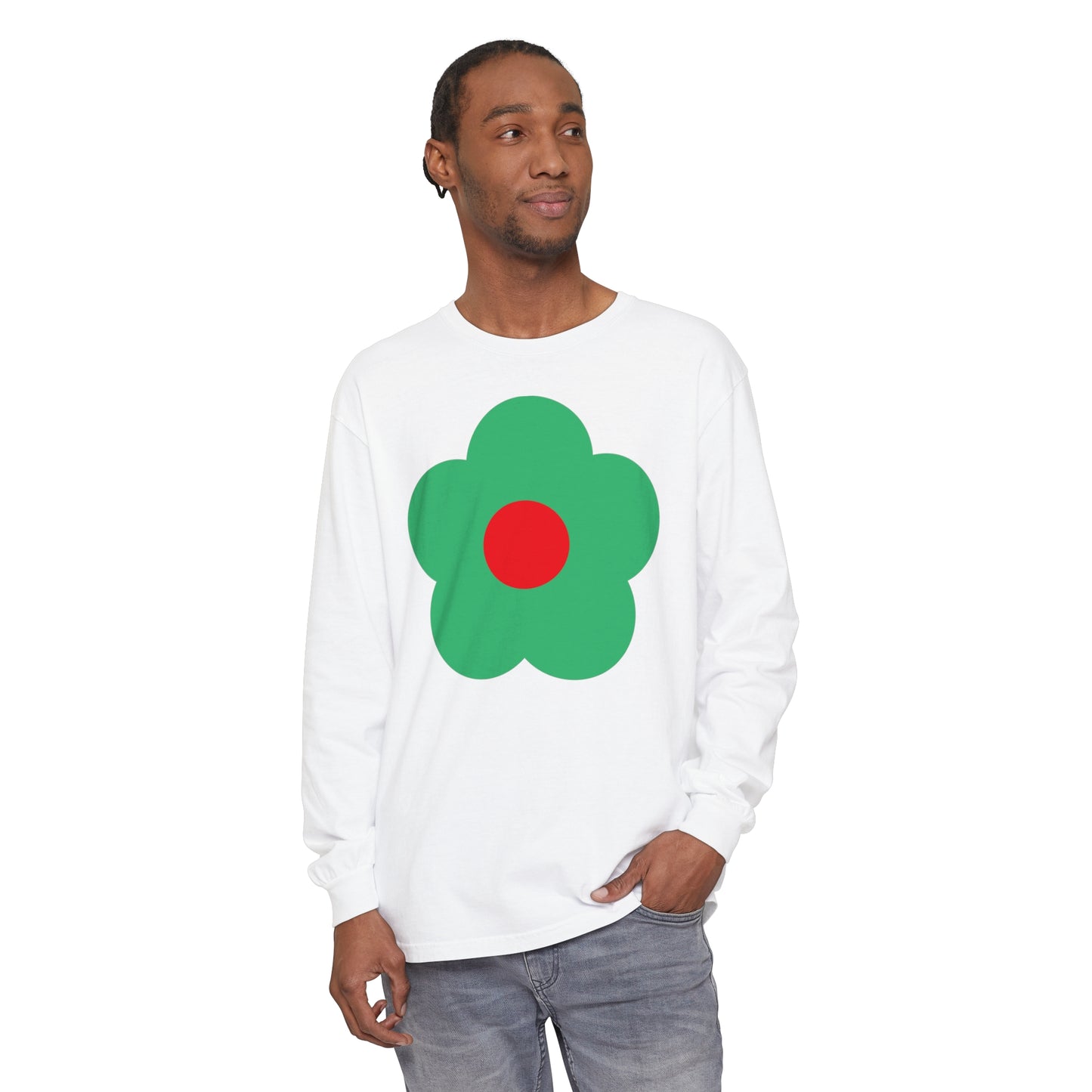 Unisex Garment-dyed Long Sleeve T-Shirt assorted images and colors!