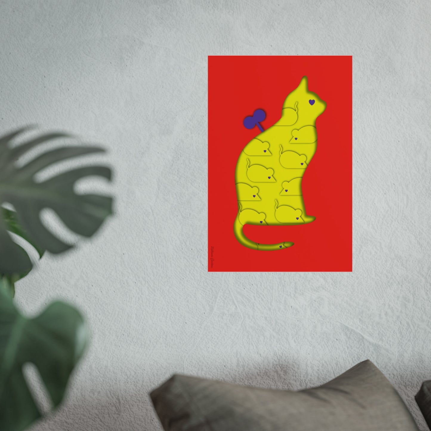 Impresión Giclée Fine Art - Convivencia limón rojo 