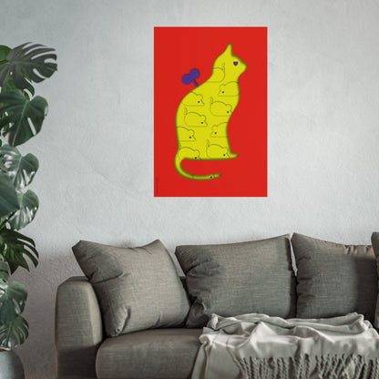 Impresión Giclée Fine Art - Convivencia limón rojo 