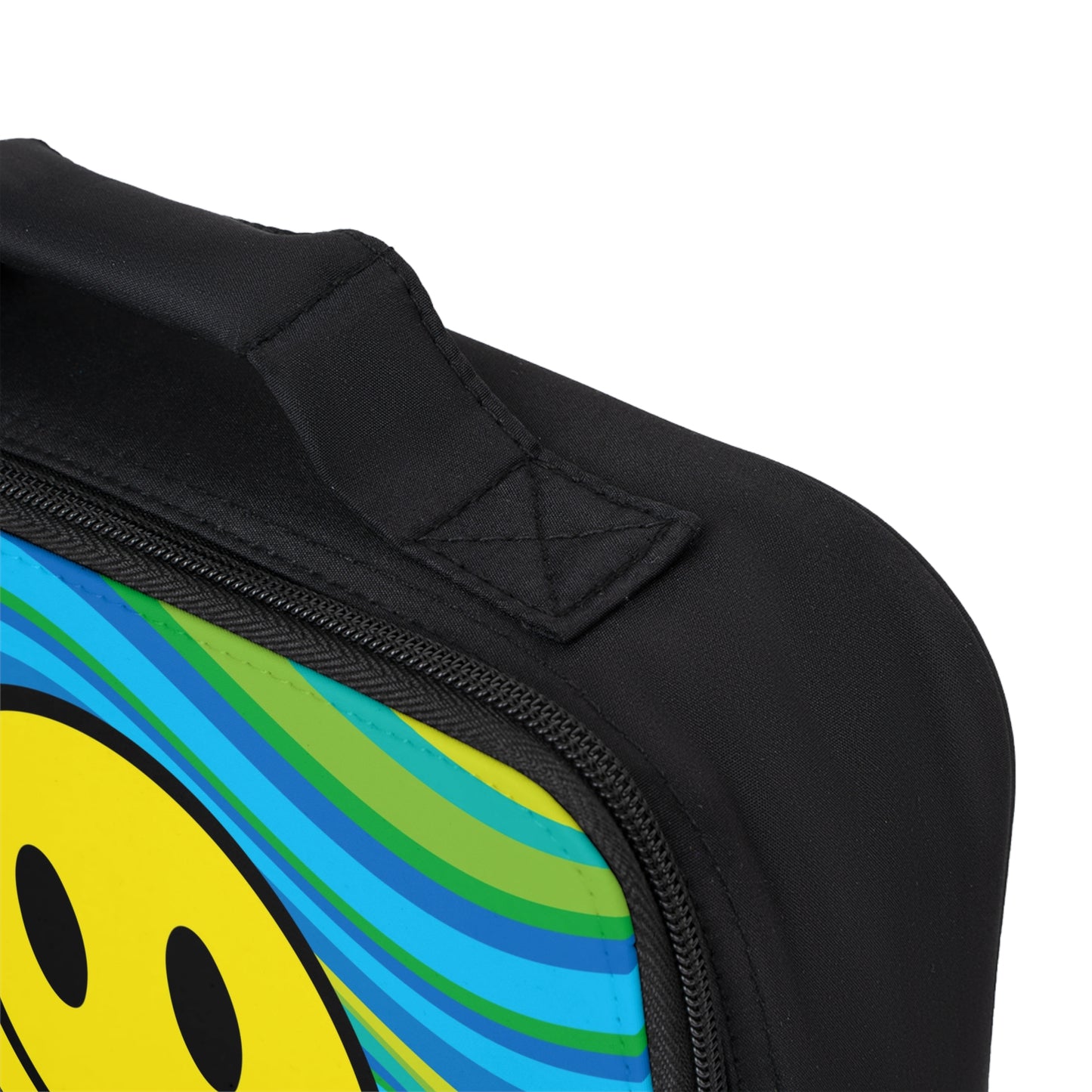 Lunch Bag Blue Happy Face