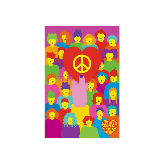 Giclée Fine Art Print  - Live with Peace & Love