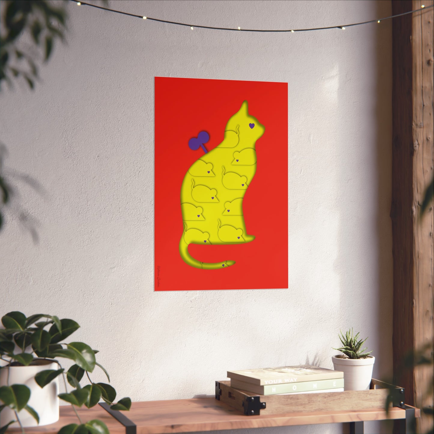 Impresión Giclée Fine Art - Convivencia limón rojo 