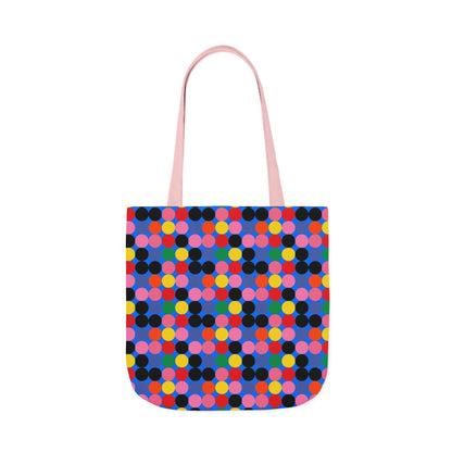Colorful Dotted Canvas Tote Bag