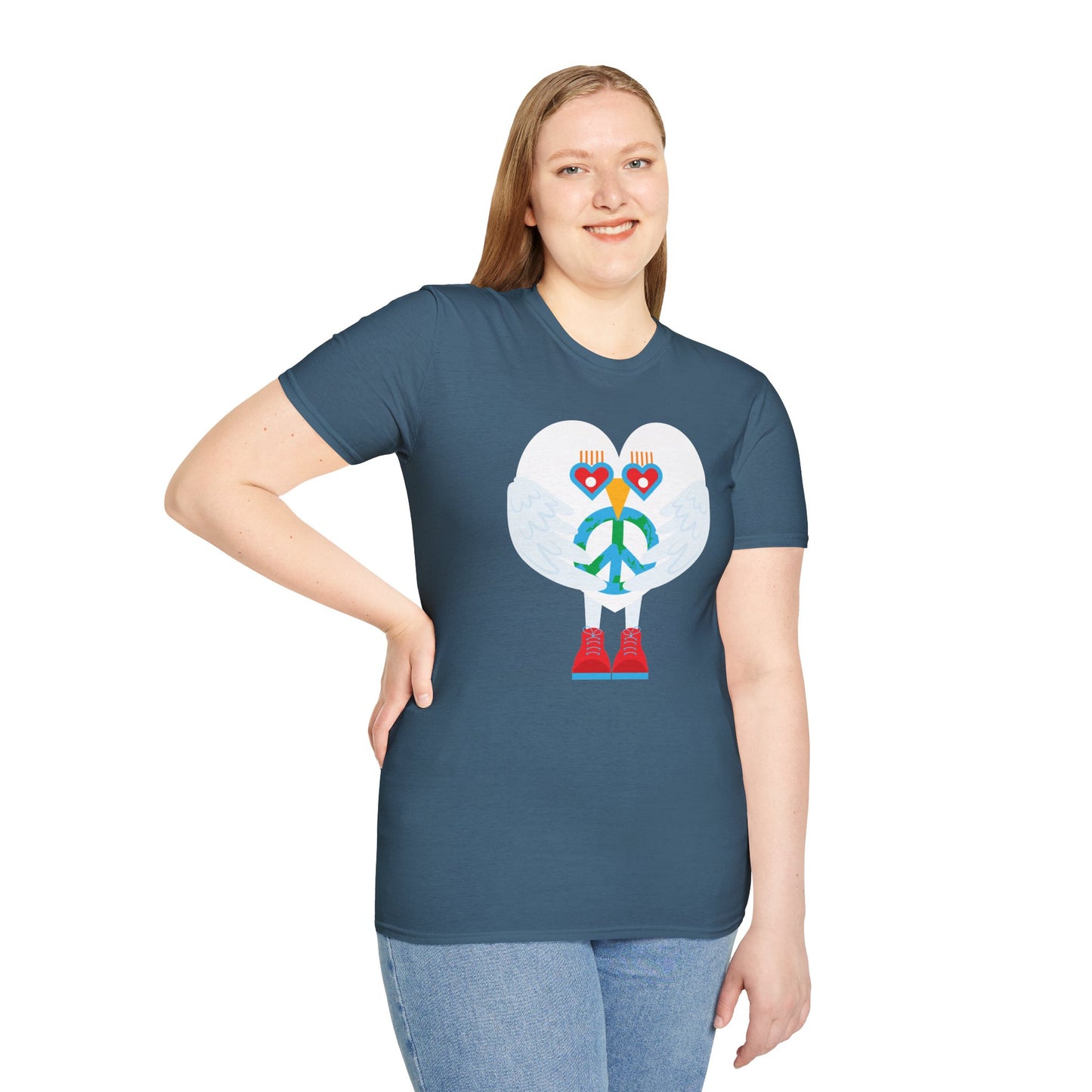 Peace & Love to the World Unisex Softstyle T-Shirt