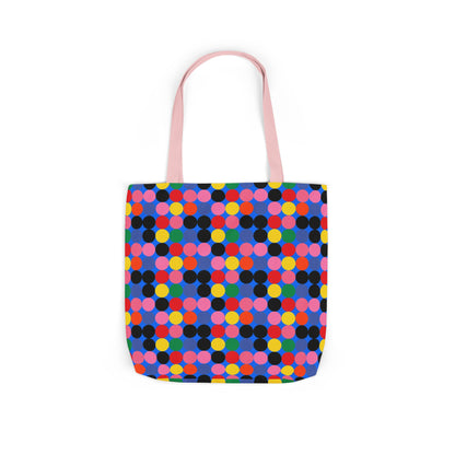 Colorful Dotted Canvas Tote Bag