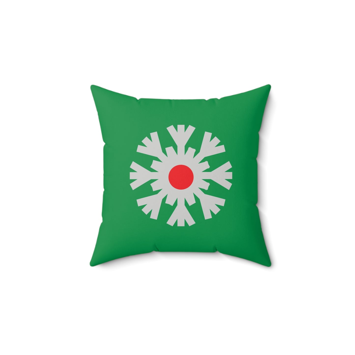 Faux Suede Square Pillow Christmas Snowflake flat