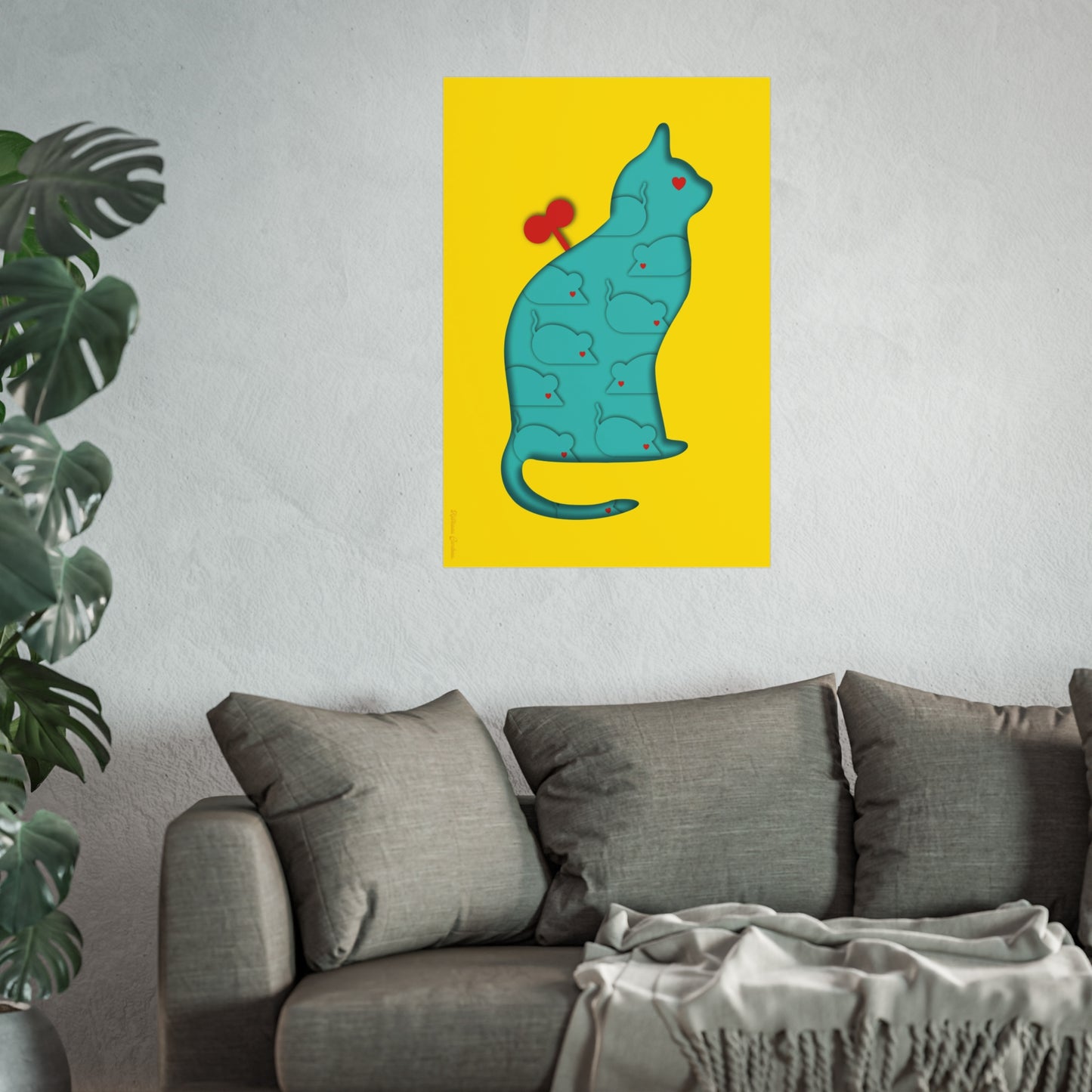 Lámina Giclée Fine Art - Coexistencia amarillo 