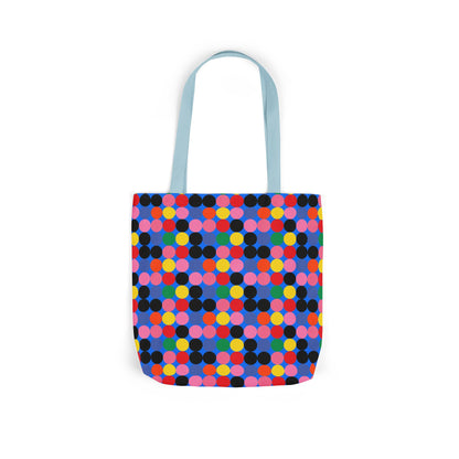 Colorful Dotted Canvas Tote Bag