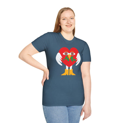 Peace & Love Heartfelt Unisex Softstyle T-Shirt