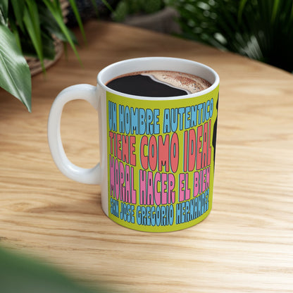 Ceramic Mug, (11oz, 15oz) San José Gregorio Hernández Poster - Winner in United Design Messages to Humanity