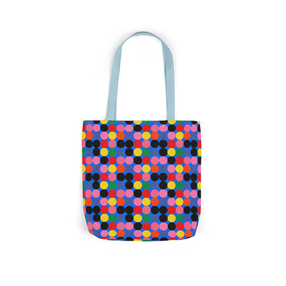 Colorful Dotted Canvas Tote Bag
