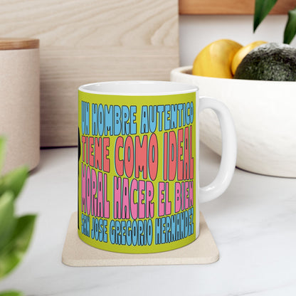 Ceramic Mug, (11oz, 15oz) San José Gregorio Hernández Poster - Winner in United Design Messages to Humanity