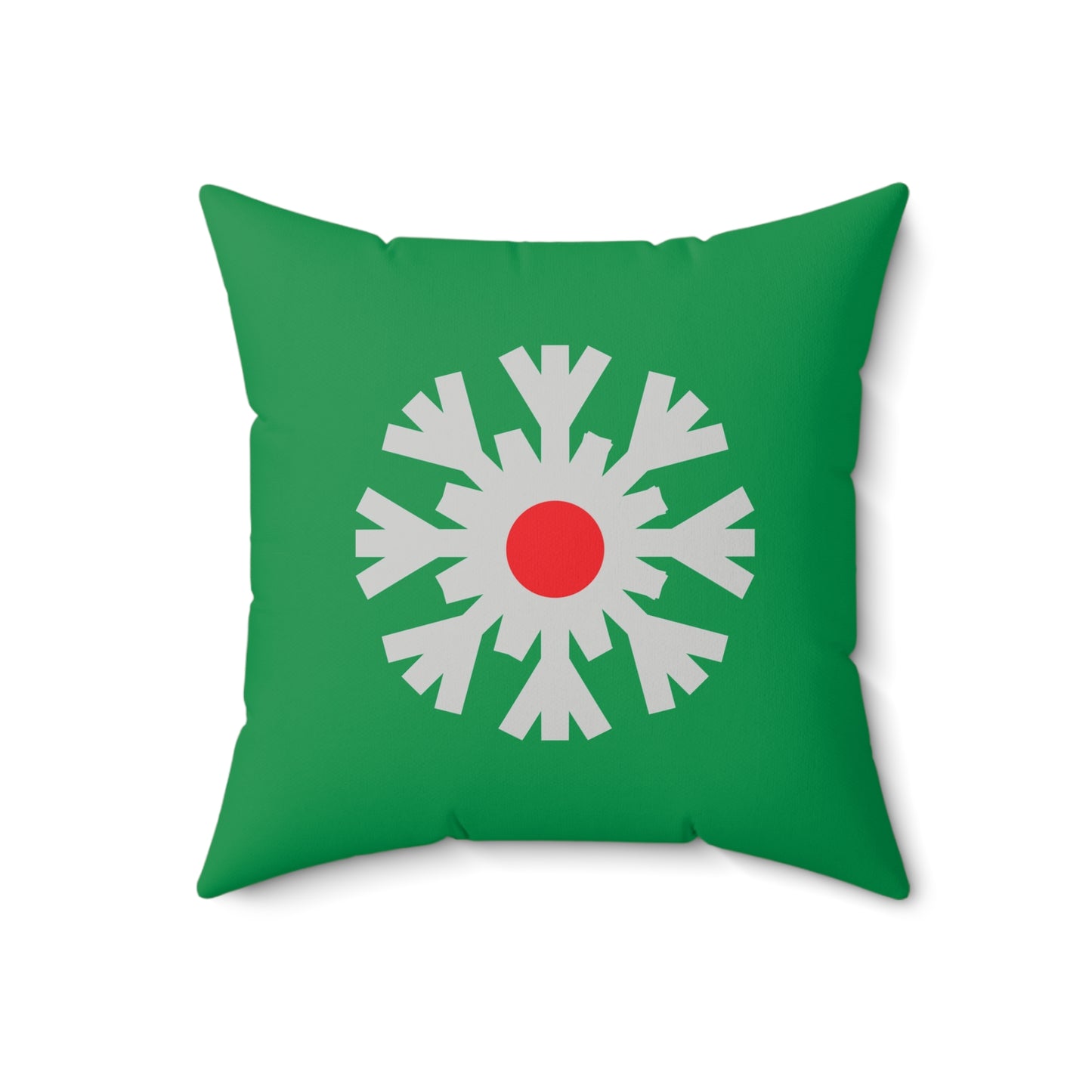 Faux Suede Square Pillow Christmas Snowflake flat