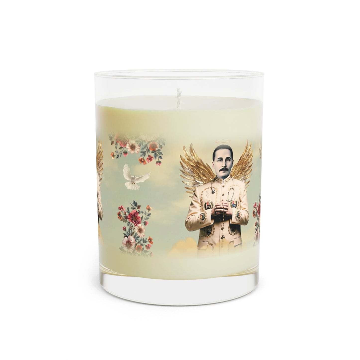 Scented Candle - Full Glass, 11oz - San José Gregorio Hernández Vintage
