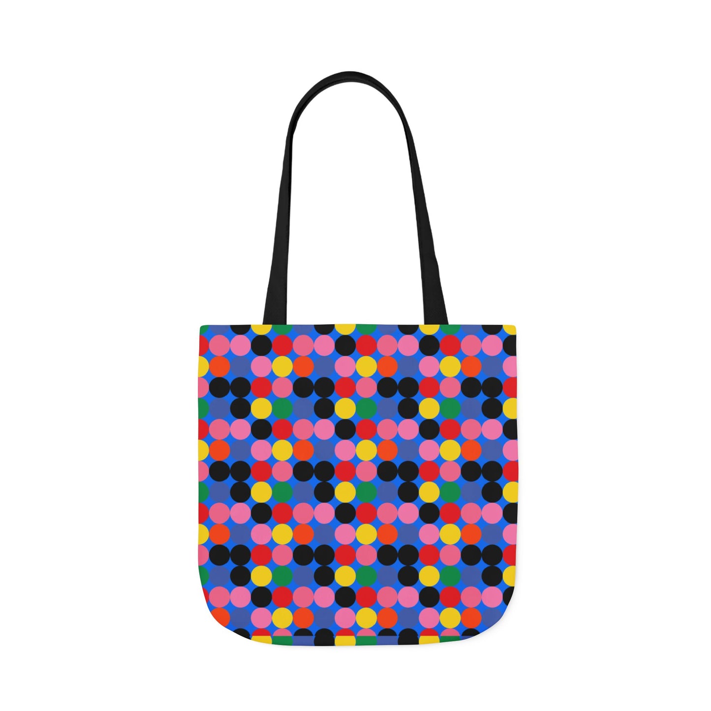 Colorful Dotted Canvas Tote Bag