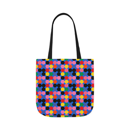 Colorful Dotted Canvas Tote Bag