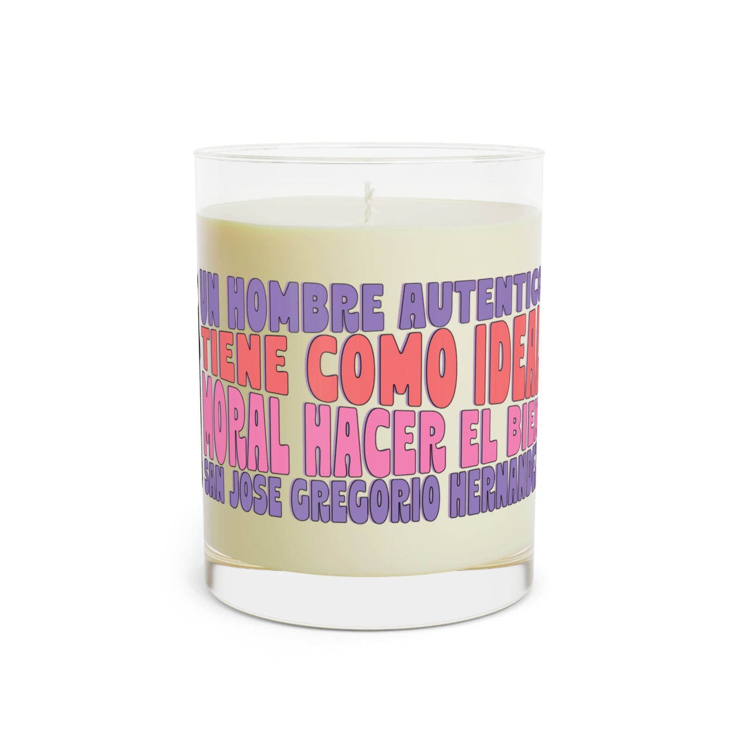 Scented Candle - Full Glass, 11oz - San José Gregorio Hernández Poster - Winner in United Design Messages to Humanity