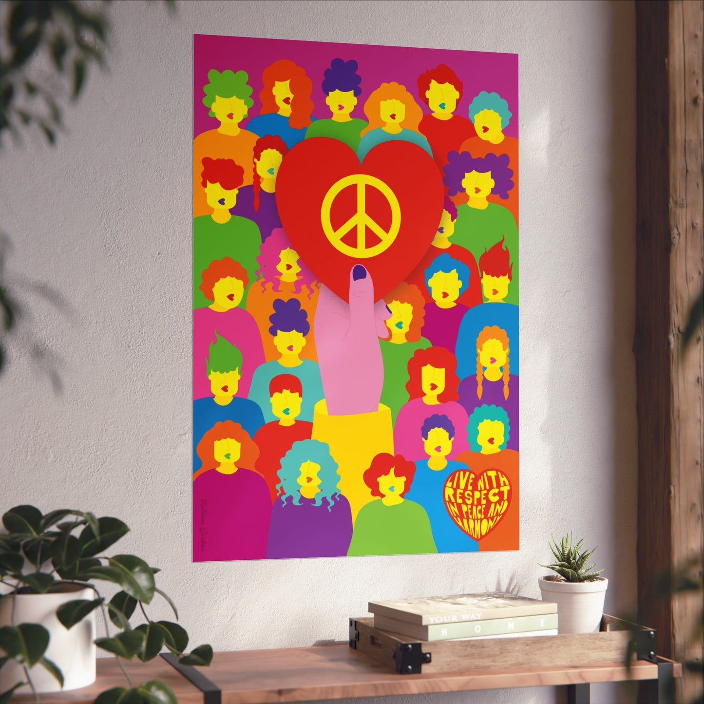 Giclée Fine Art Print - Vive con paz y amor 
