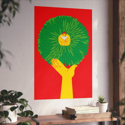 Giclée Fine Art Print  - Tree & Me - Plant a Tree for Childrens War