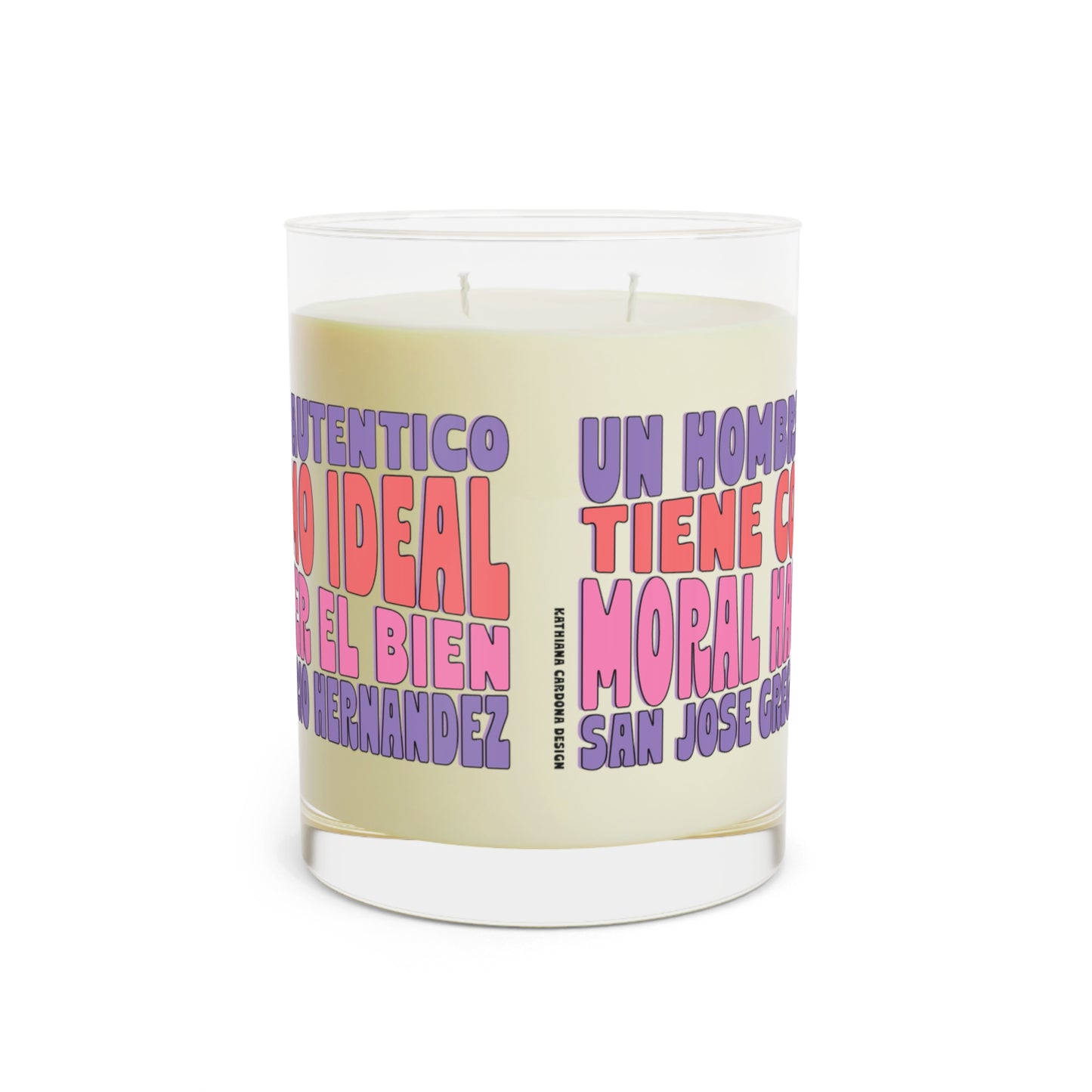 Scented Candle - Full Glass, 11oz - San José Gregorio Hernández Poster - Winner in United Design Messages to Humanity